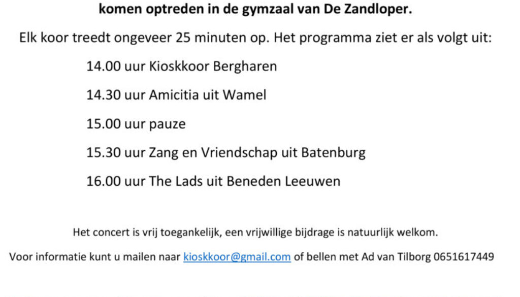 KORENDAG in de Zandloper