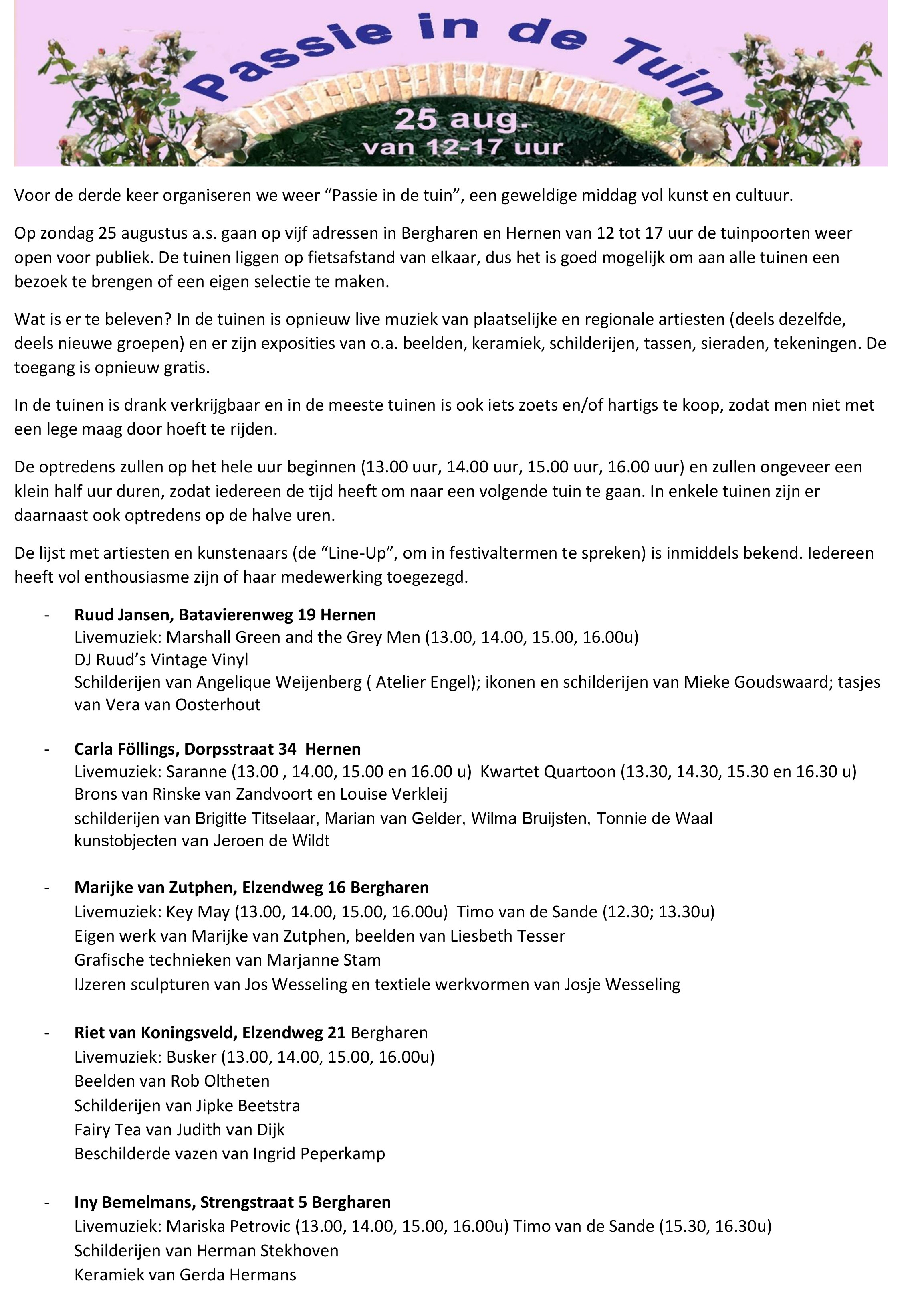 Passie in de Tuin Passie in de Tuin